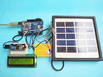 Solar Panel Voltage Measure project using Arduino