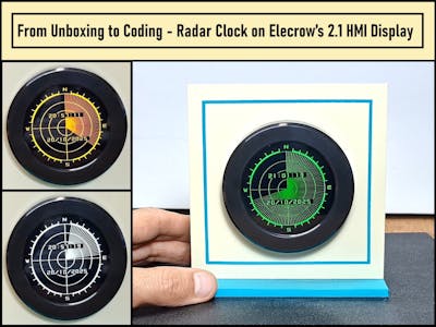 Radar Clock on Elecrow’s 2.1 HMI Round Display