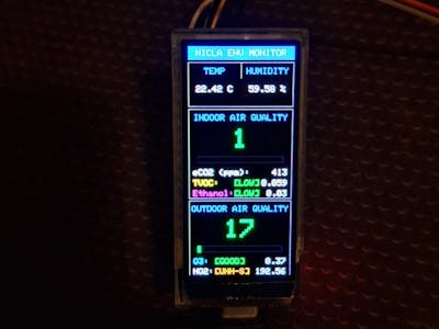 Environment Monitor using T-Display S3 AMOLED & Nicla env