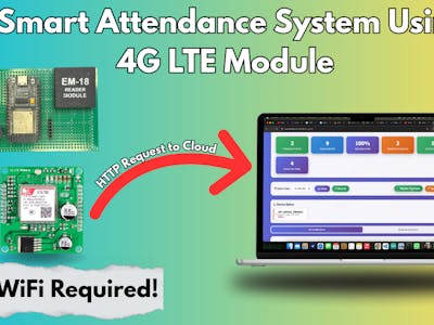 Smart Attendance System Using 4G LTE Module | HTTP Request
