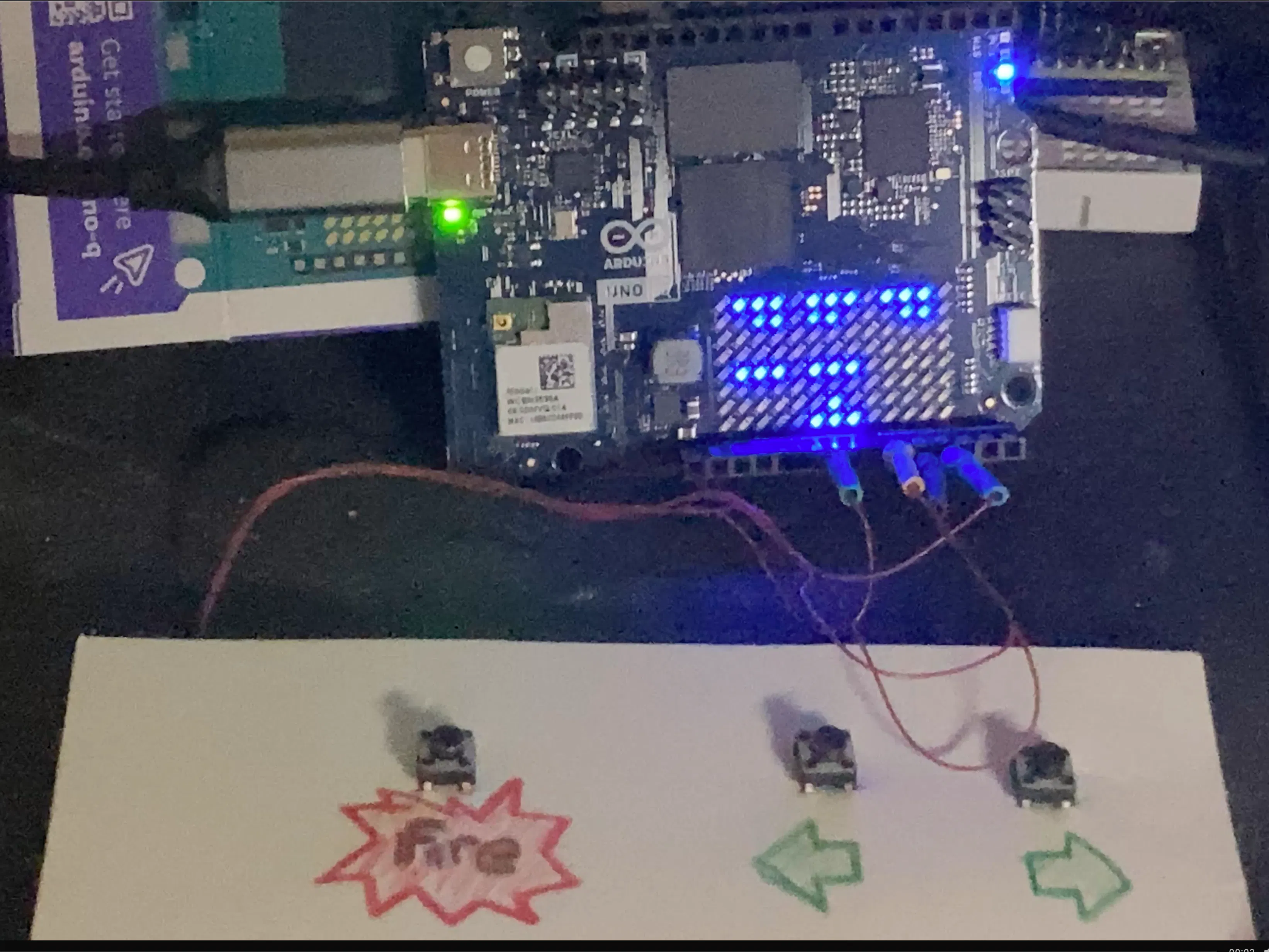Space Invaders on the Arduino Uno Q LED Matrix - Hackster.io