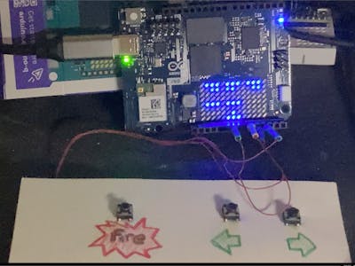 Space Invaders on the Arduino Uno Q LED Matrix