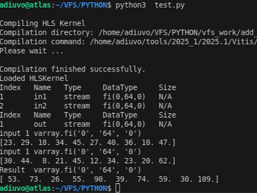 Vitis Functional Simulation using Python
