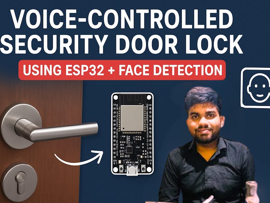 Voice-Controlled Security Door Lock using ESP32 + Face