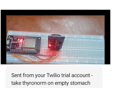 Automatic Medication Alert System Using ESP32 and Twilio API