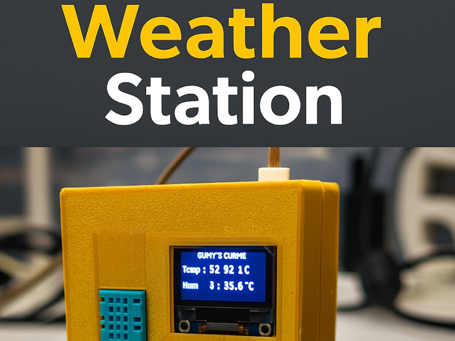 Tabletop Weather Station Using Arduino, DHT11 Sensor & OLED