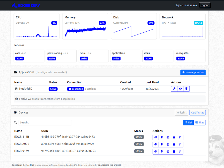 IoT with Edgeberry - Part 2: Setup Edgeberry Device Hub