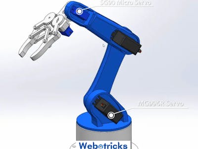 DIY Arduino Robot Arm with Smartphone Control