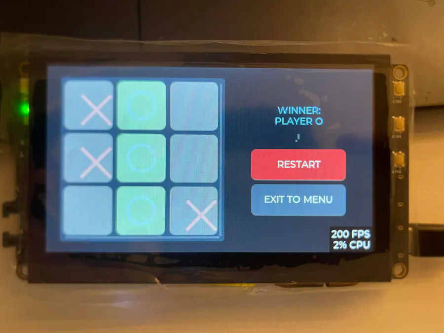 Embedded HMI Tic-Tac-Toe