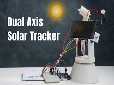 Dual-Axis Solar Tracker with Arduino and LDR Sensors