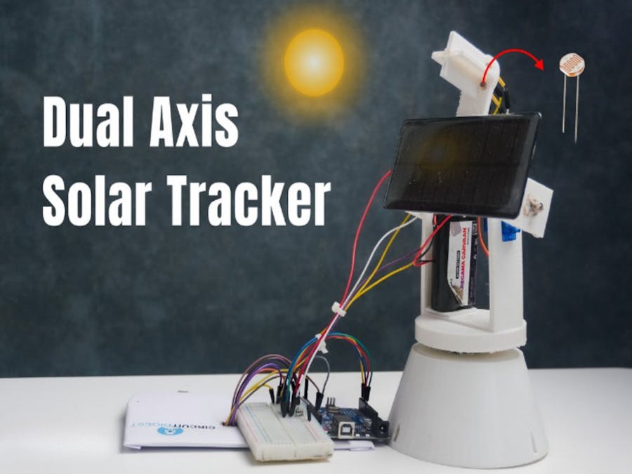 Dual-Axis Solar Tracker with Arduino and LDR Sensors