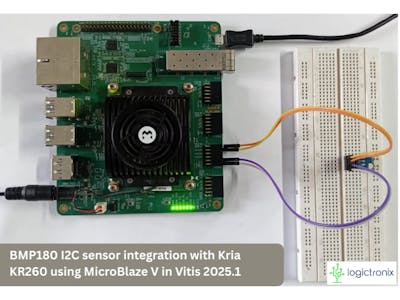 MicroBlaze V on KR260 with BMP180 Sensor and Vitis 2025.1