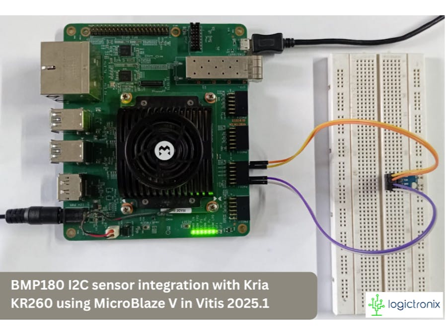 MicroBlaze V on KR260 with BMP180 Sensor and Vitis 2025.1