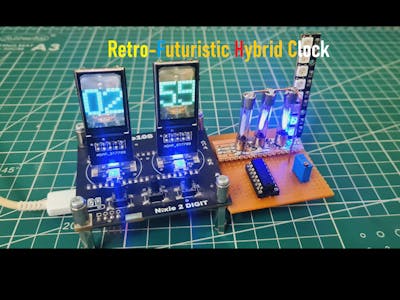 Retro-Futuristic Hybrid Clock
