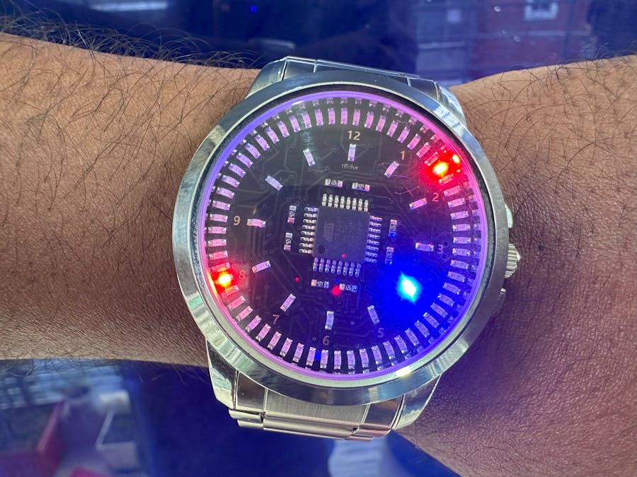 LumiDial: a 72-LED Analog Wristwatch Powered by ATmega328