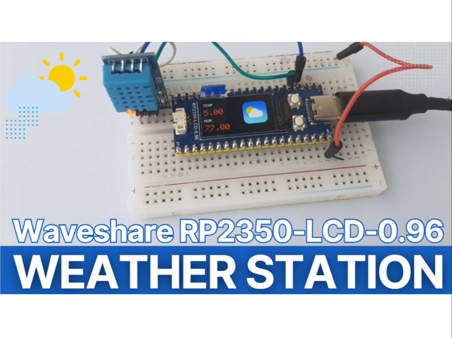 RP2350-LCD Weather Station With Color Warning Alerts