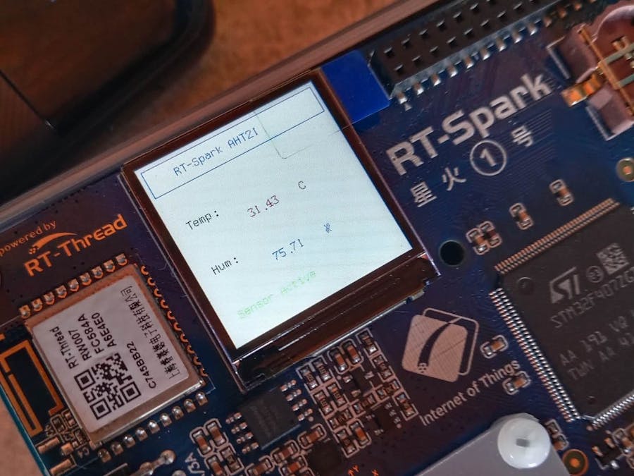 RT-Spark AHT21 Temperature & Humidity System using STM32
