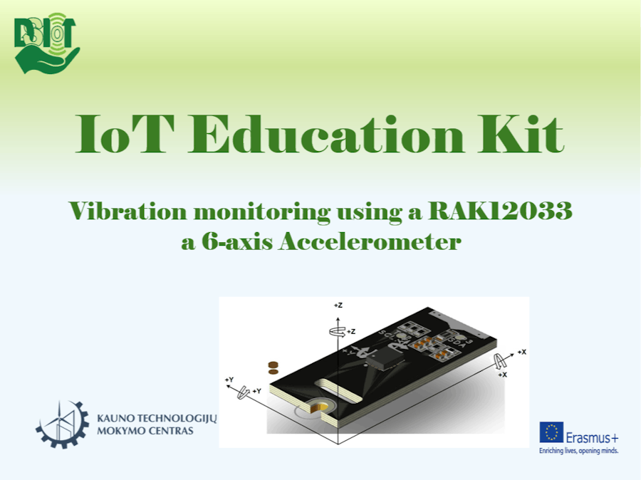 Vibration monitoring using a RAK12033 a 6-axis Accelerometer