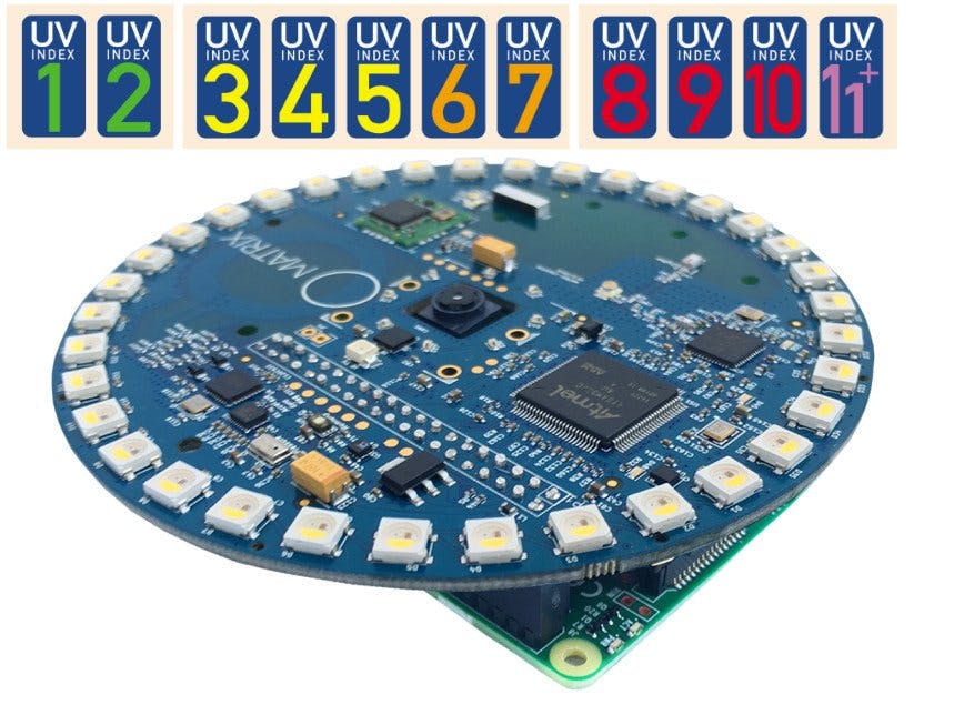 UV sensor with MATRIX Creator