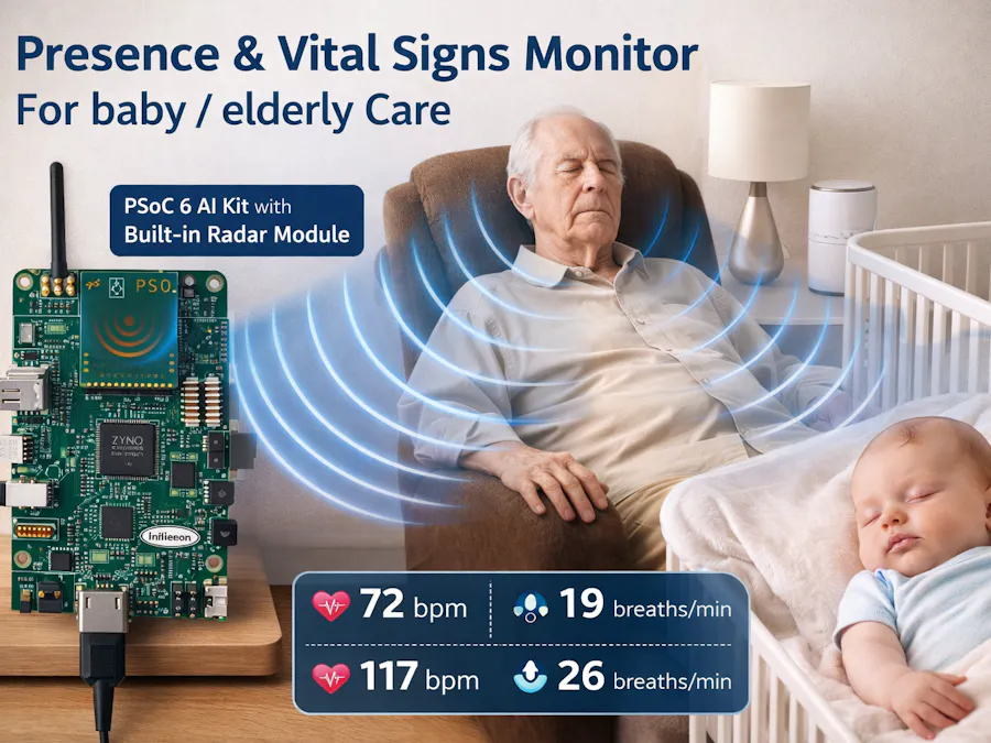 Presence & Vital Signs Monitor For baby /elderly Care
