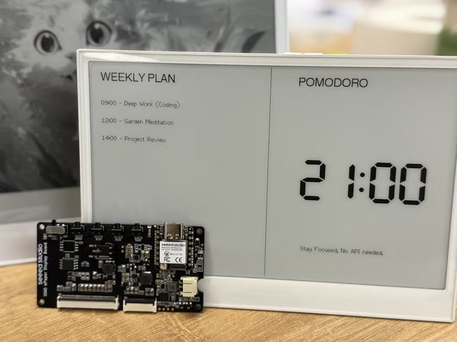 Build Your Offline Pomodoro Timer Using an E-Ink Display