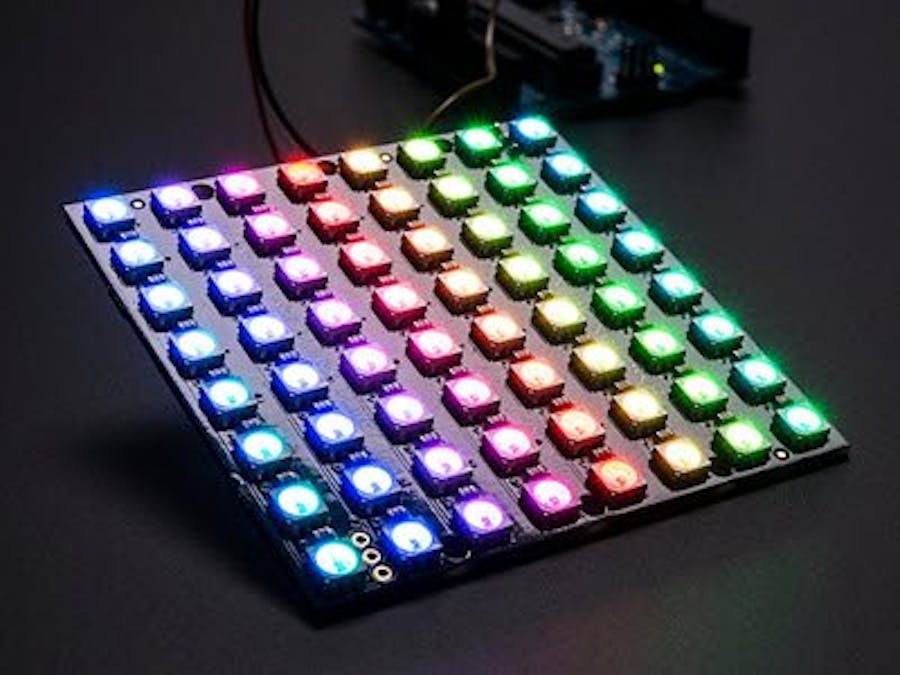 NeoPixel 8x8 64 RGB LED Matrix Random Color Animation