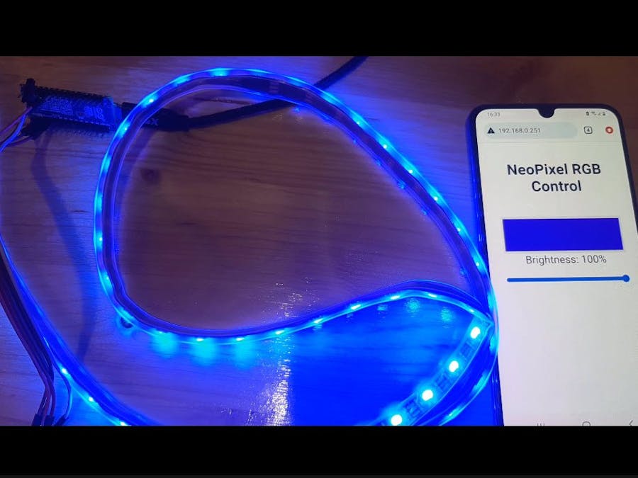 ✨ Web-Controlled NeoPixel LED Ring With ESP32 and Visuino