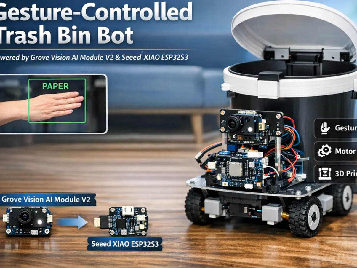 AI Gesture-Driven Smart Trash Bin Robot - Hackster.io