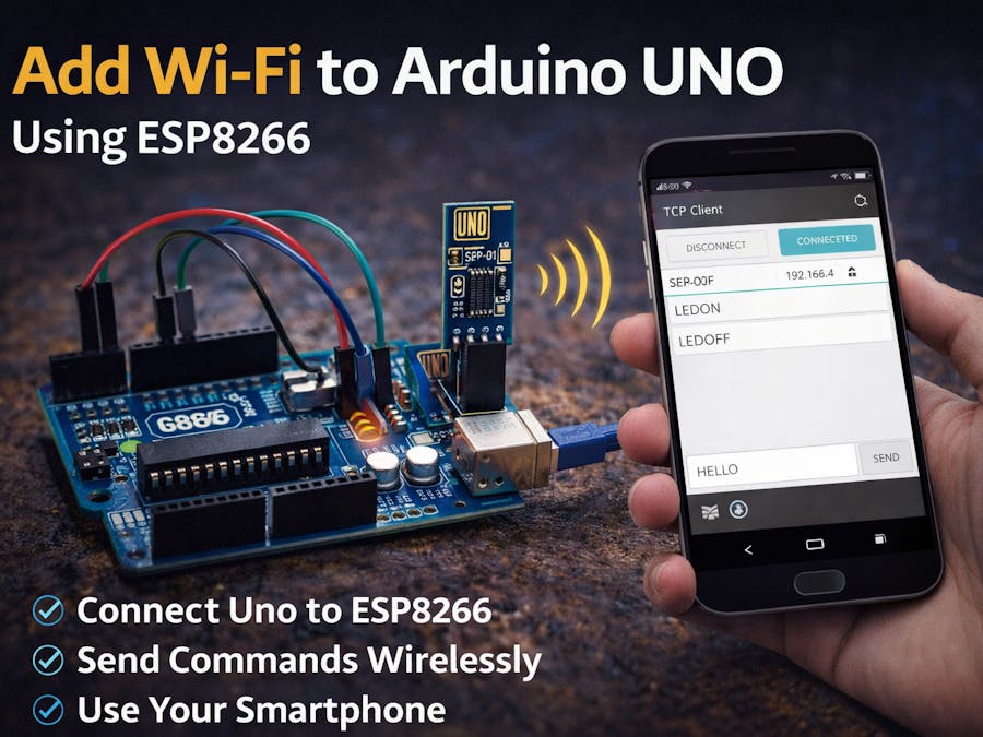 Add Wi-Fi to Arduino UNO Using ESP8266
