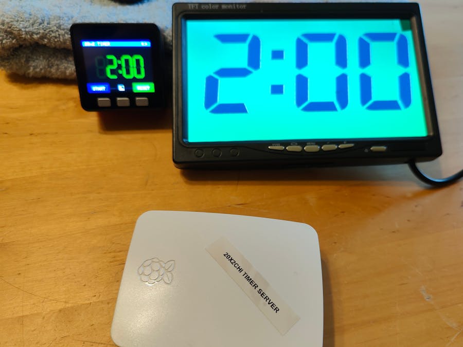 Custom timer display with remote control