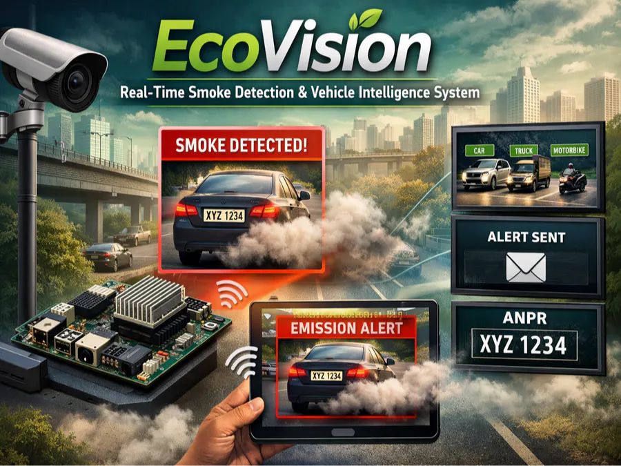 EcoVision: Real-Time Vehicle Smoke Detection & ANPR