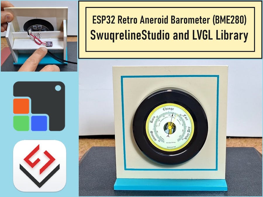 ESP32 Aneroid Barometer using Squareline Studio and LVGL