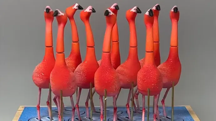 This Amazing Automaton Showcases the Dance of Flamingos - Hackster.io