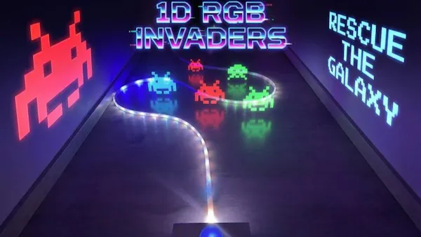 One-Dimensional Space Invaders Looks Surprisingly Fun - Hackster.io