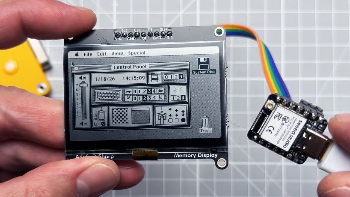 Macintosh System 1 on a Sharp Memory Display - Hackster.io