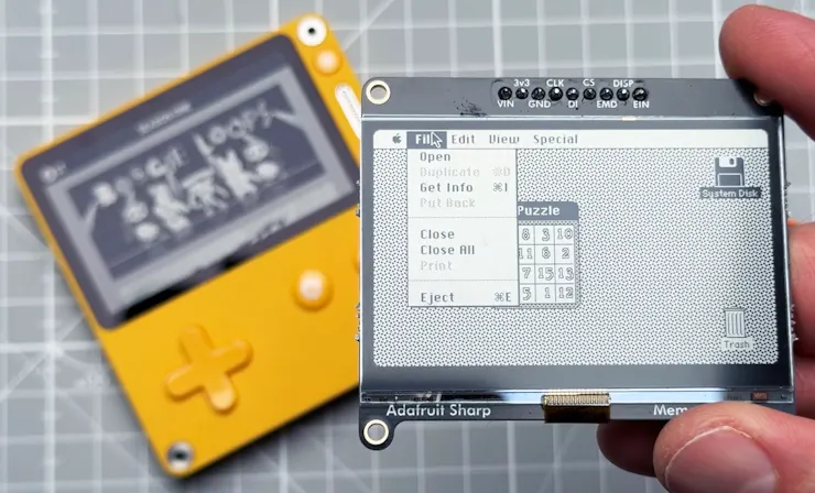 Macintosh System 1 on a Sharp Memory Display - Hackster.io