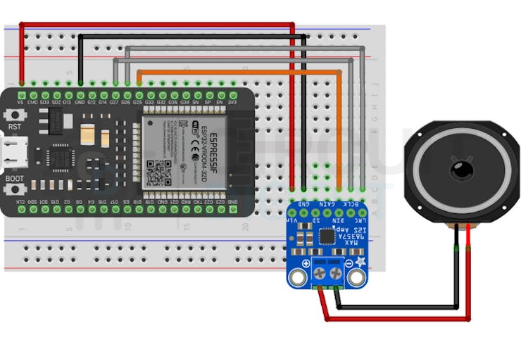 Circuit Diagram ESP32 TTS System
