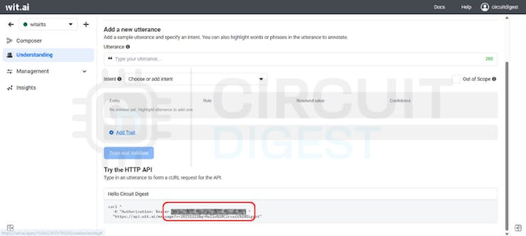 Wit.ai API Key Generation