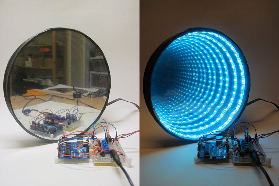 Arduino-Controlled RGB LED Infinity Mirror 