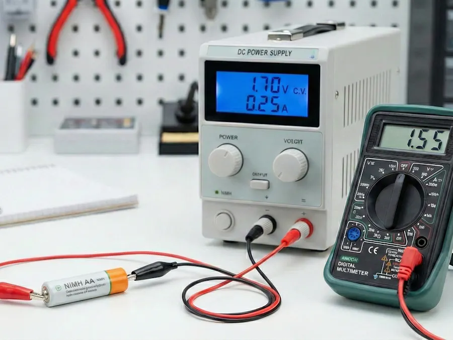 Charging NiCd/NiMh batteries with power supply