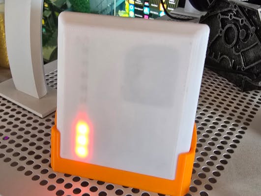 WiFi MQTT State-of-Charge LED Badge for Home Energy Storage
