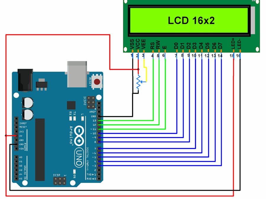 Arduino + 16×2 LCD Interfacing Project (Parallel Mode)