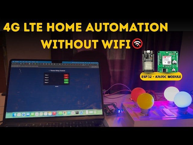 ESP32 4G LTE Based Home Automation System