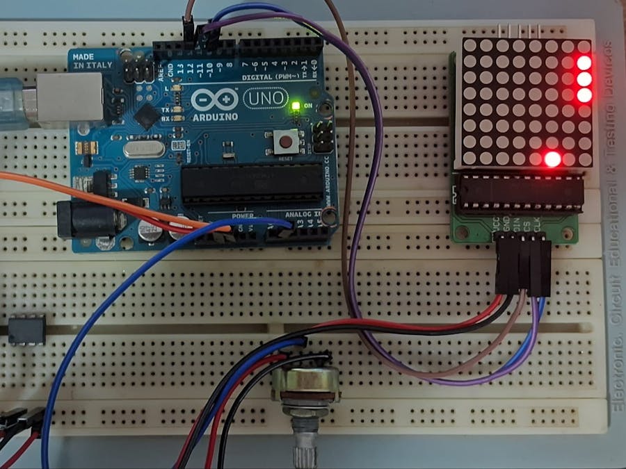 Arduino LED Matrix Pong – Arcade Game with MAX7219
