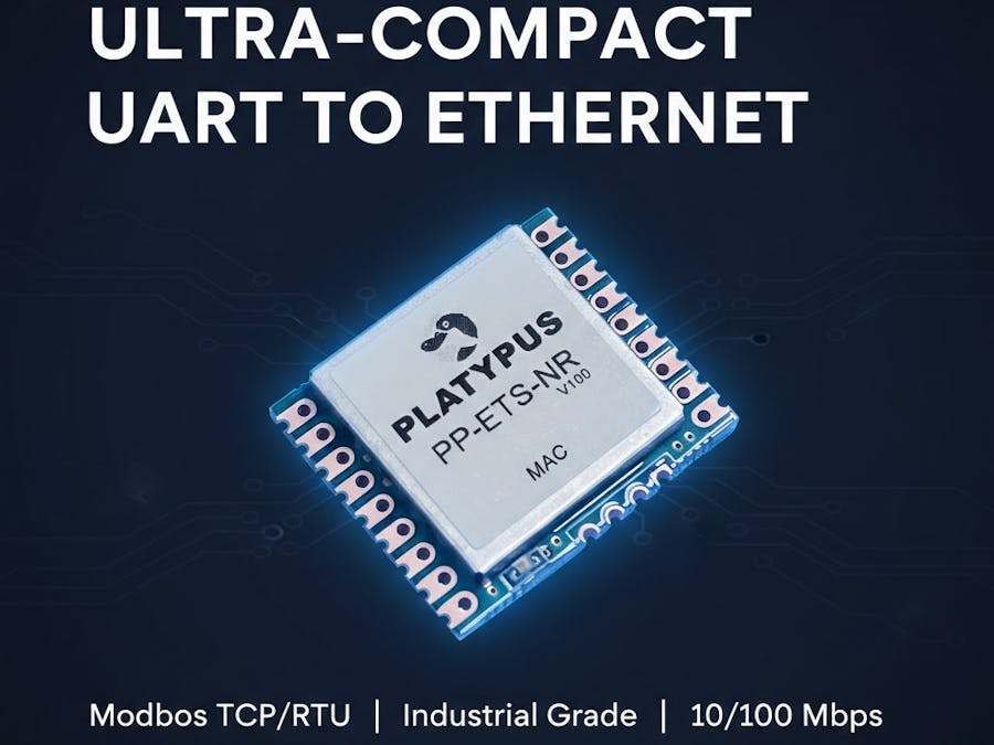 Ultra compact UART to Ethernet module