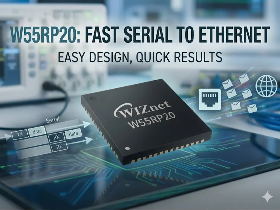 Easily design UART to Ethernet with W55RP20