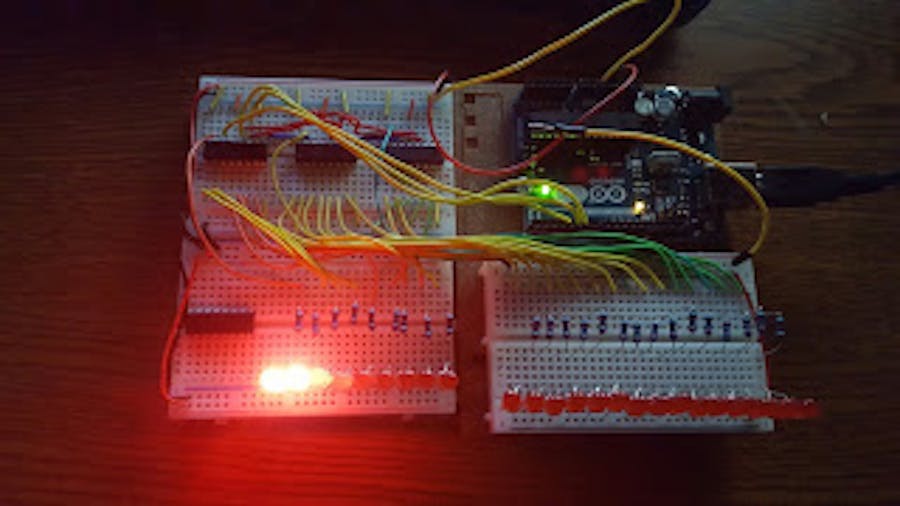 Playing night rider with three 74HC595s