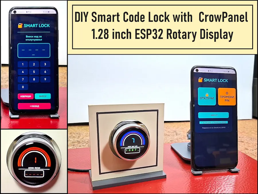 DIY Smart Code Lock with CrowPanel ESP32 Rotary Display