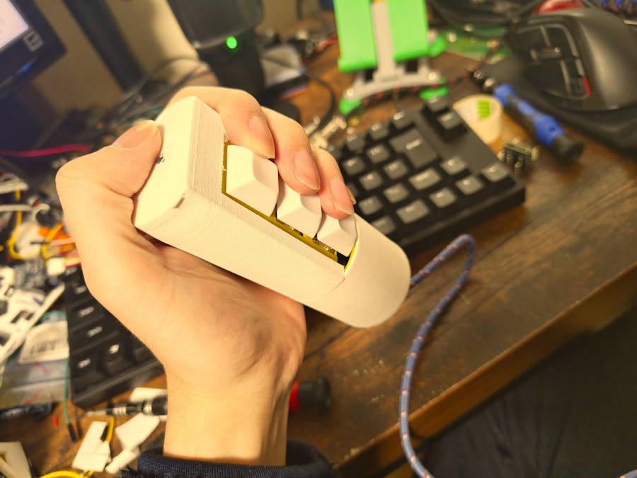 I created a left-hand keyboard that allows ASCII code input