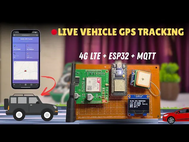 ESP32 4G LTE GPS Tracker with MQTT Dashboard